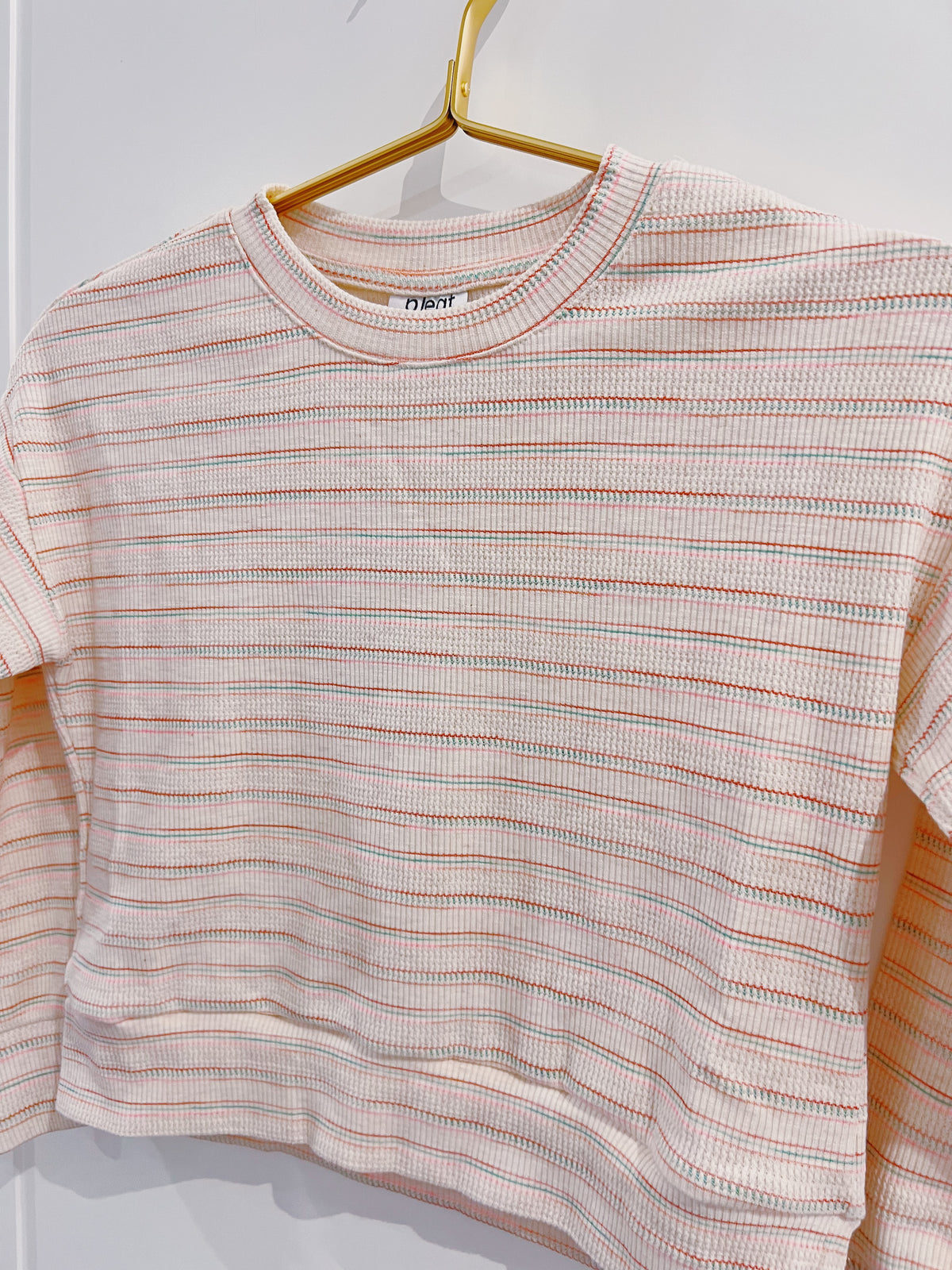 Pleat Pink/Red/Aqua Natalie Top