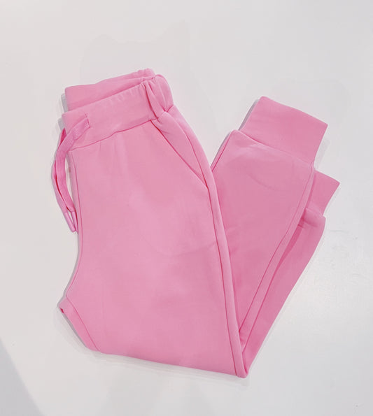 Pleat Bubblegum Lana Joggers