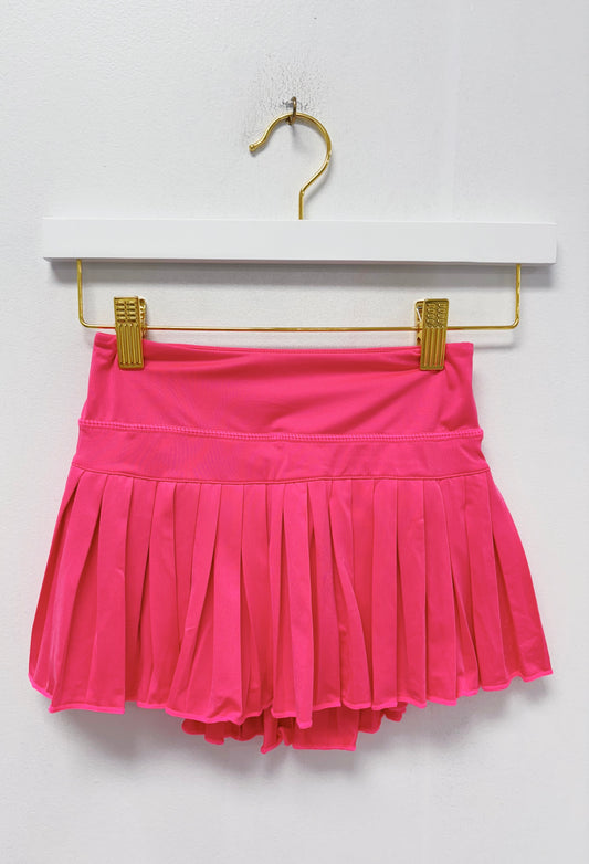 Azarhia Mini Pleated Skort- Neon Pink