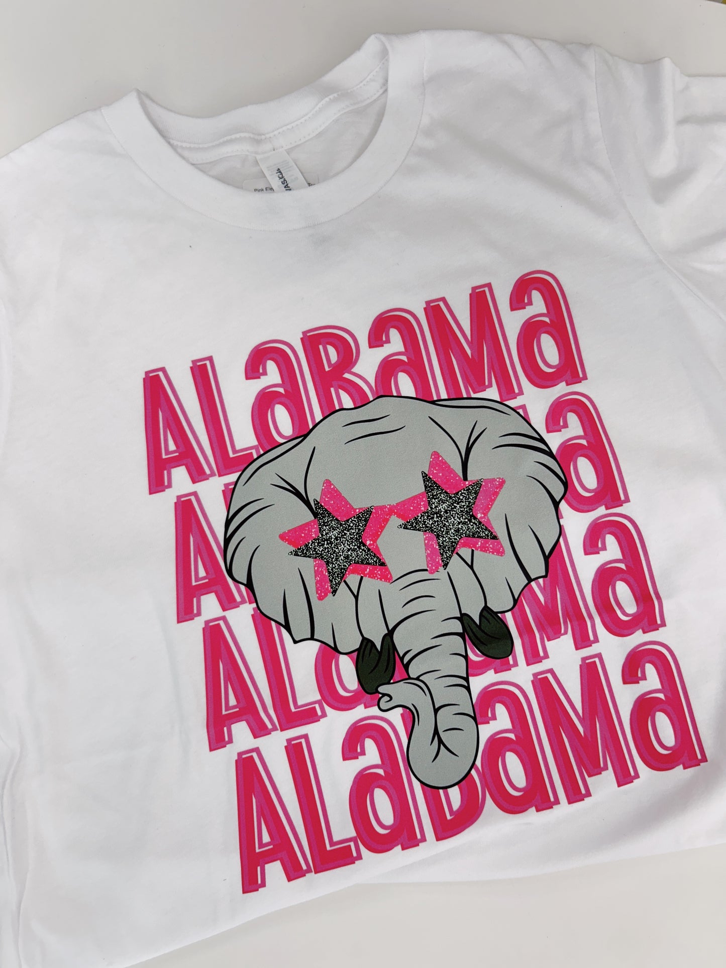 Pink Elephant Alabama Tee