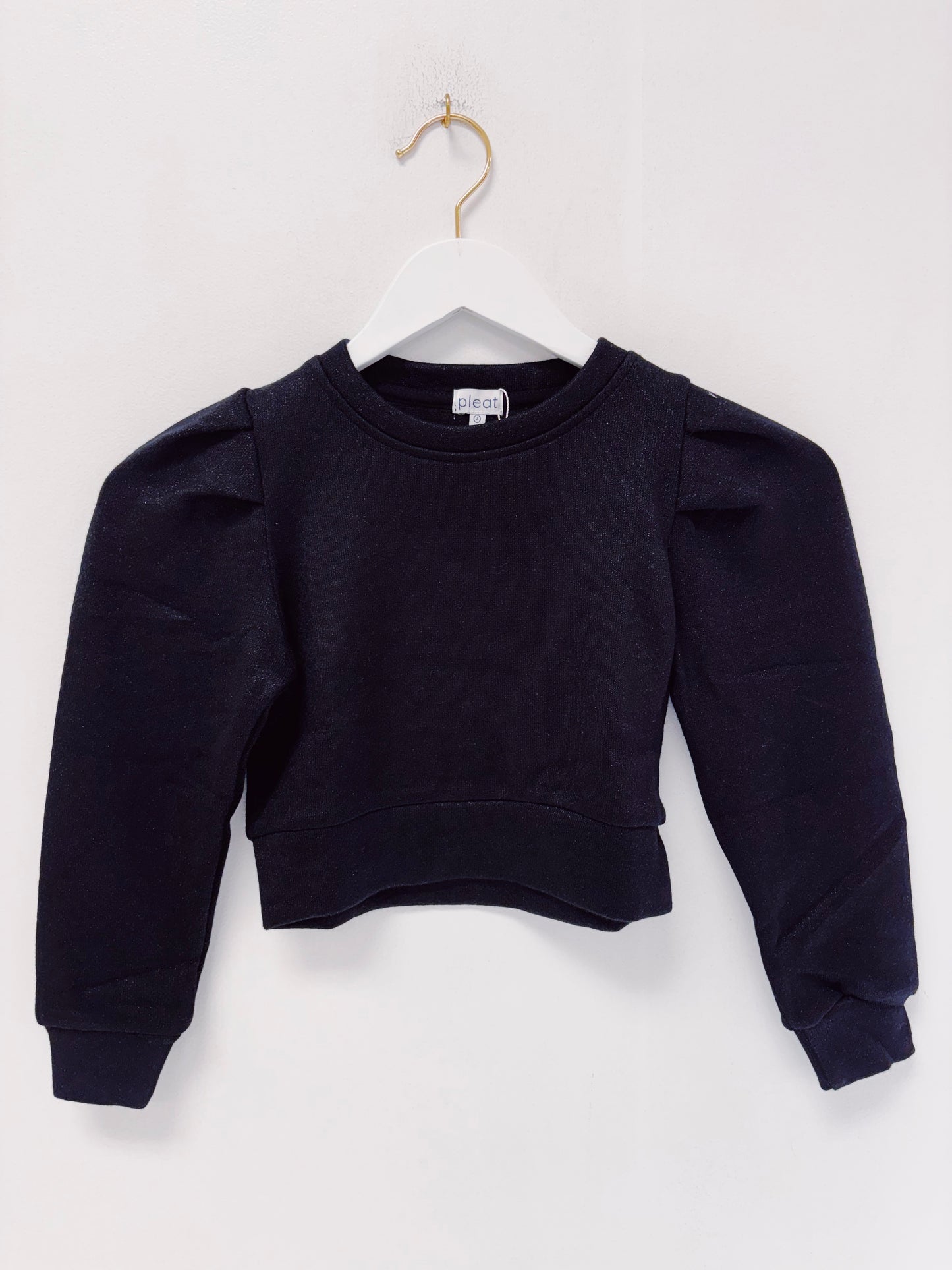 Pleat Black Shimmer Peyton Sweater