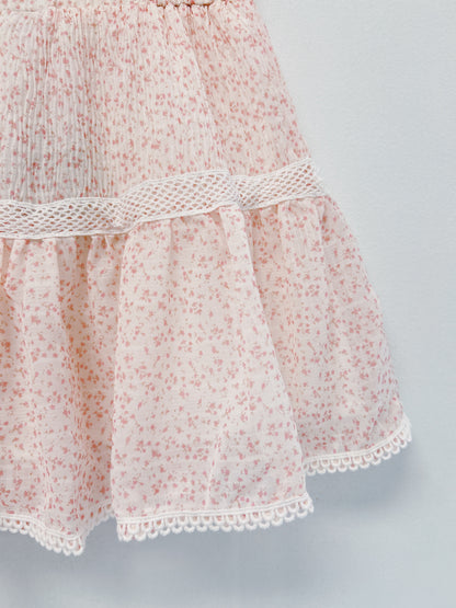 Little Olin Pink Flower Skirt
