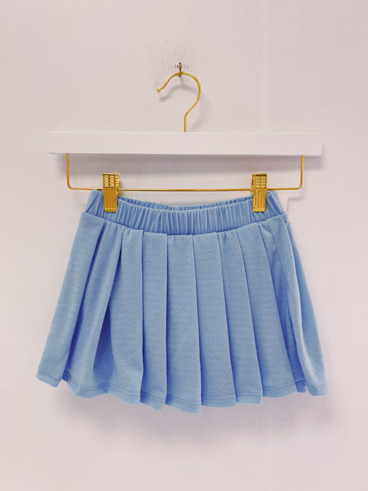 Erge Light Blue Pointelle Skort