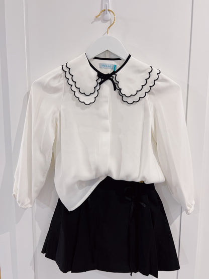 Love Daisy Black Bow Pleated Skirt