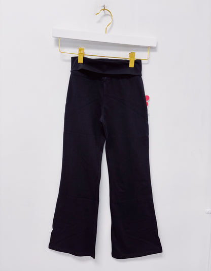 Paper Flower Black Basic Pants