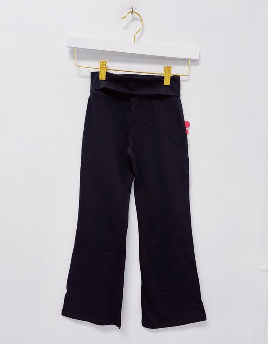 Paper Flower Black Basic Pants