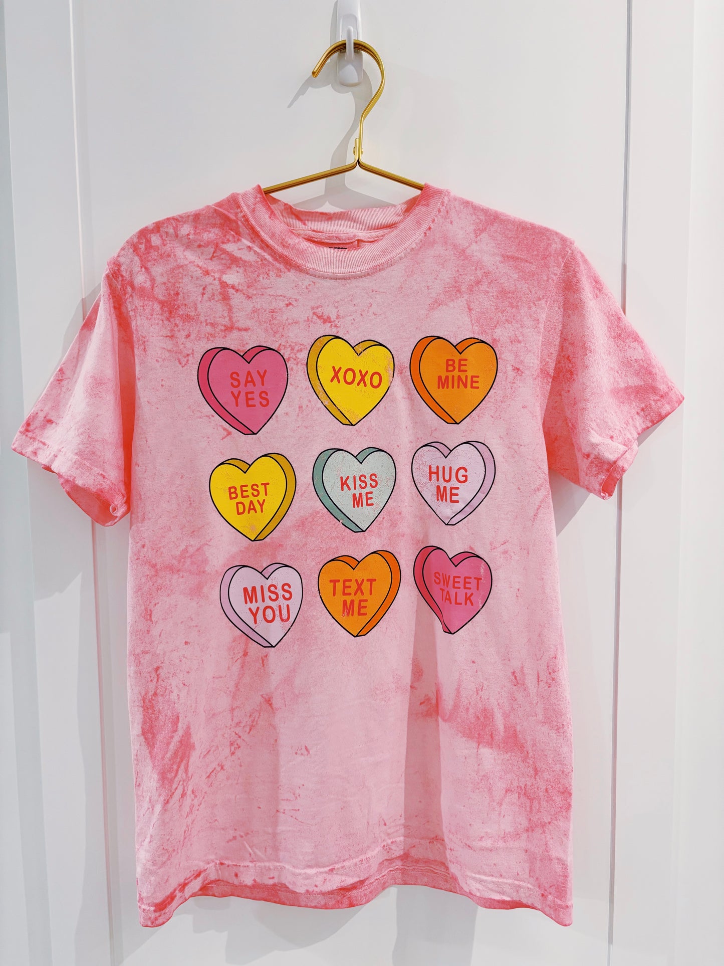Distressed Conversation Hearts Graphic Tee