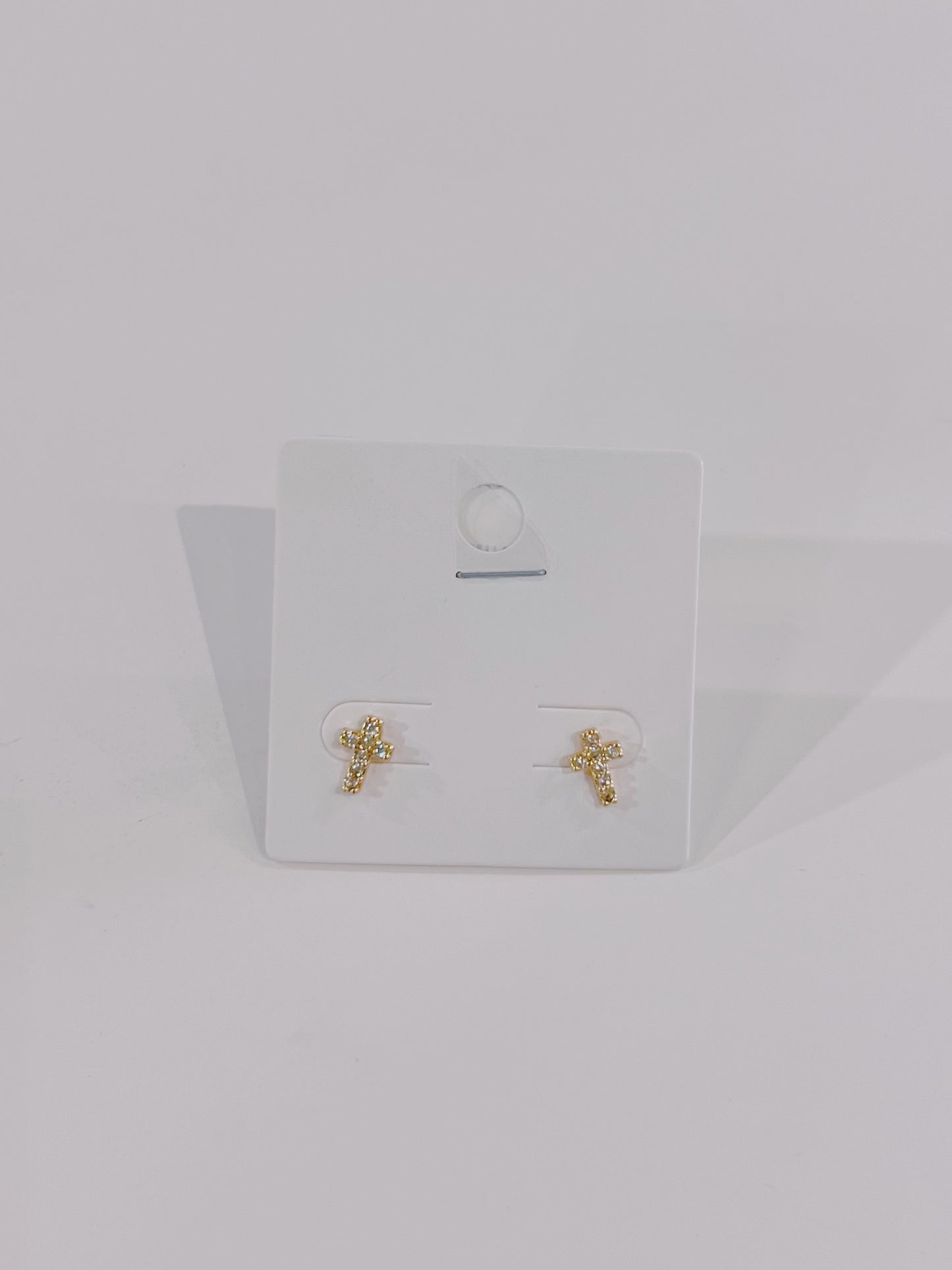 Crystal Cross Studs