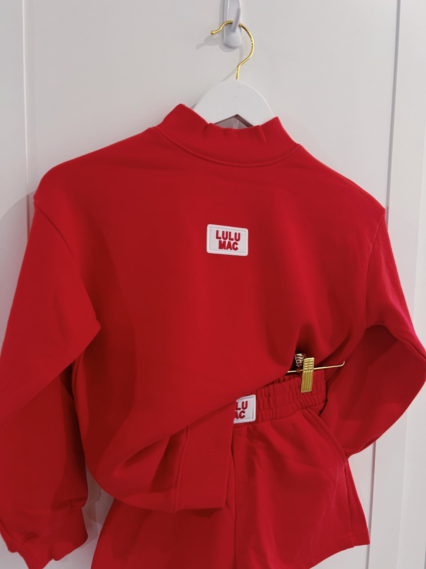 LuLu Mac Kid Terry Cloth Top- Red