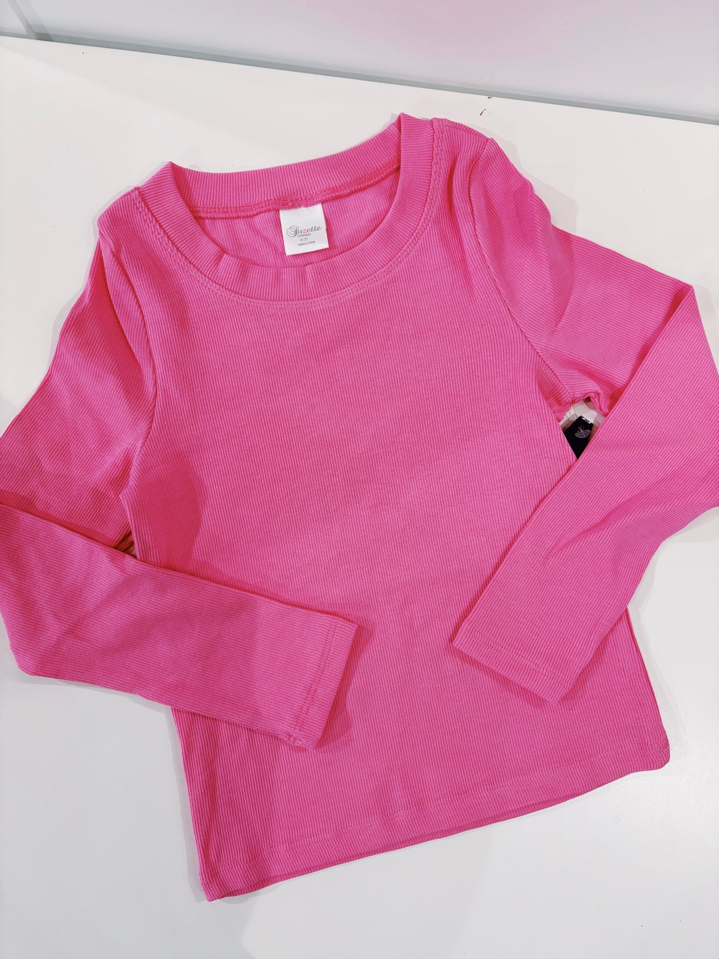 Bubblegum L/S Ribbed Top