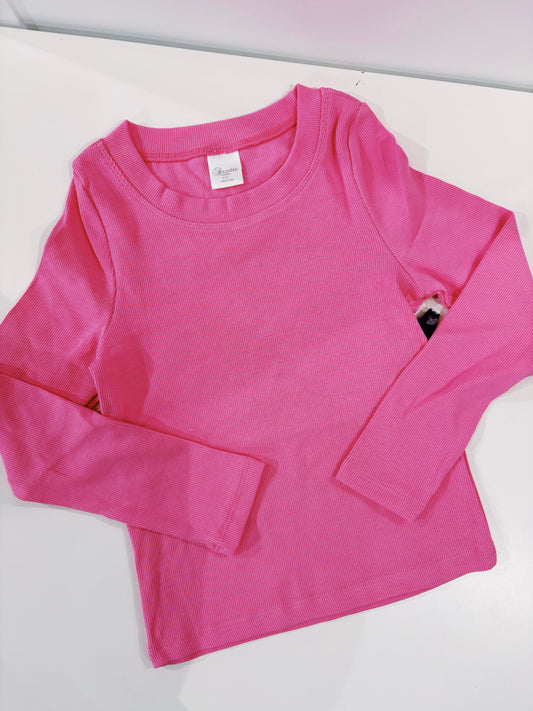 Bubblegum L/S Ribbed Top