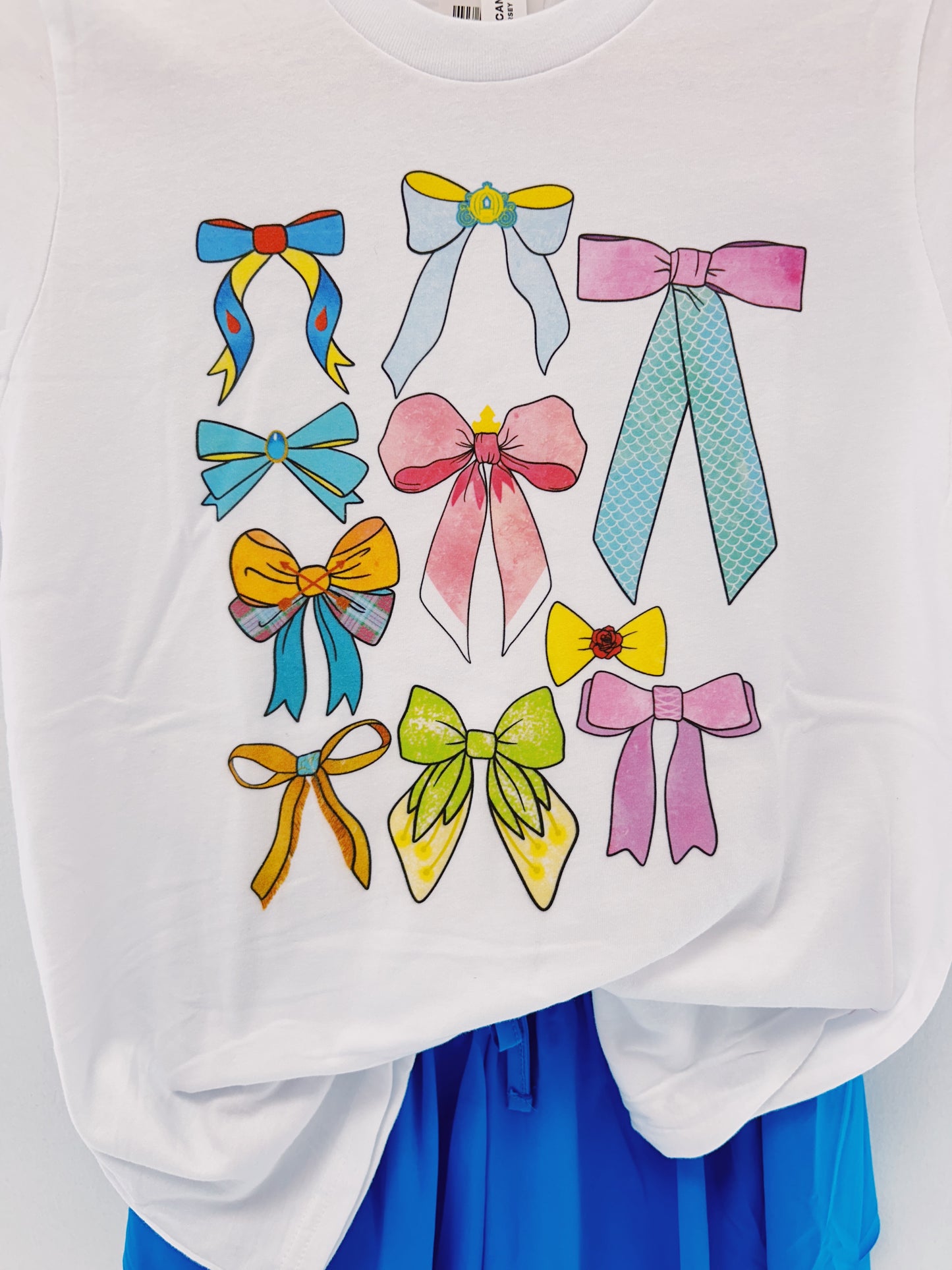 White Princess Bow Collage Tee