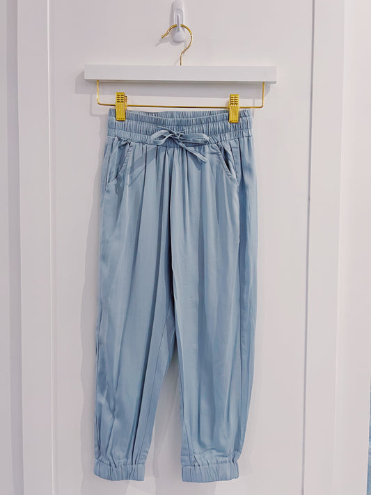 Pleat Light Blue Janie Joggers
