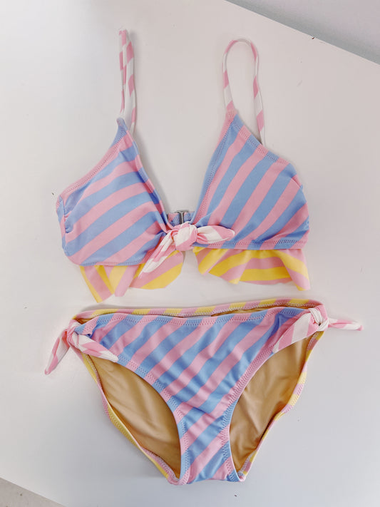 Pastel Stripe 2 Pc Swimsuit