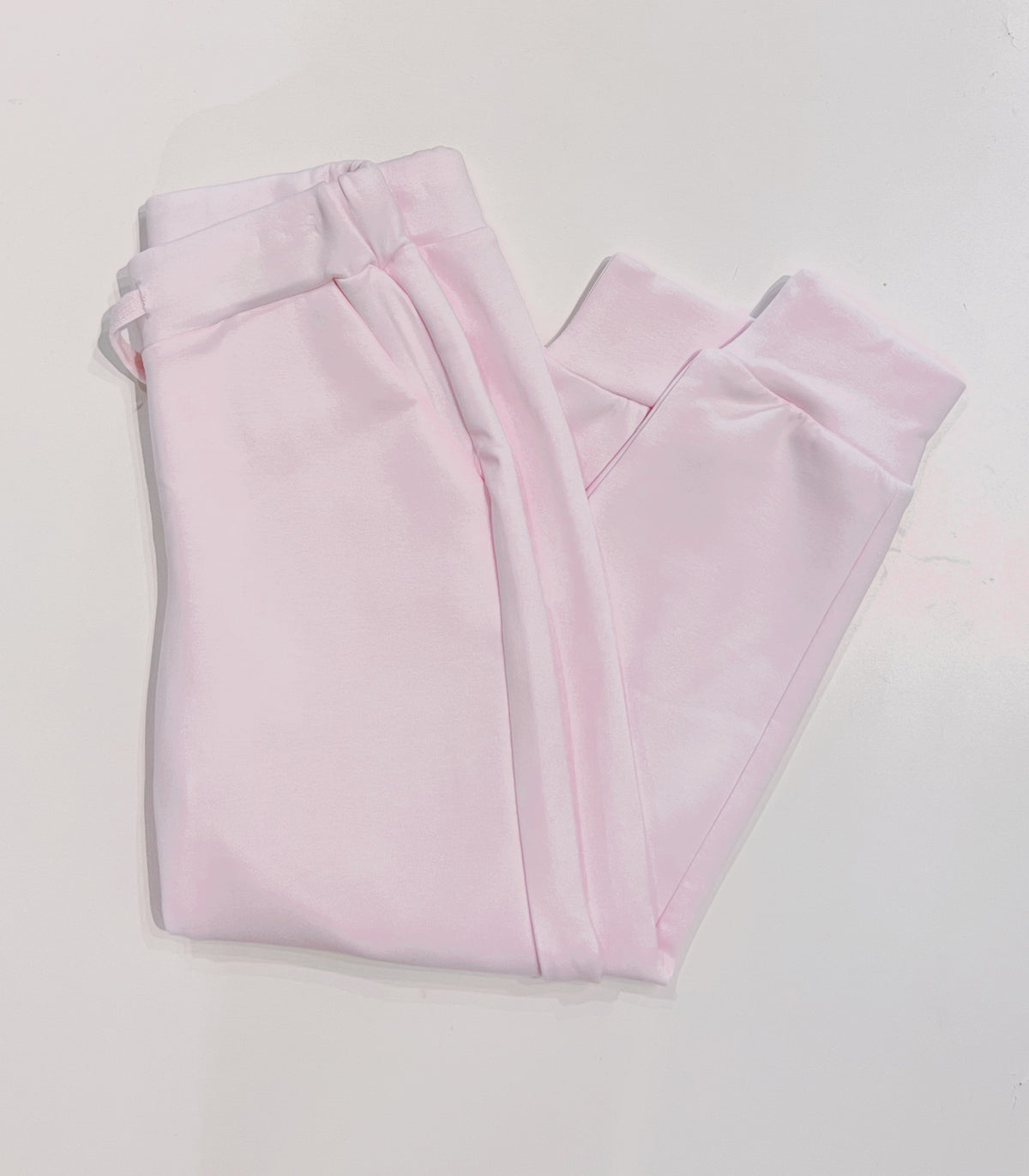 Pleat Light Pink Lana Joggers