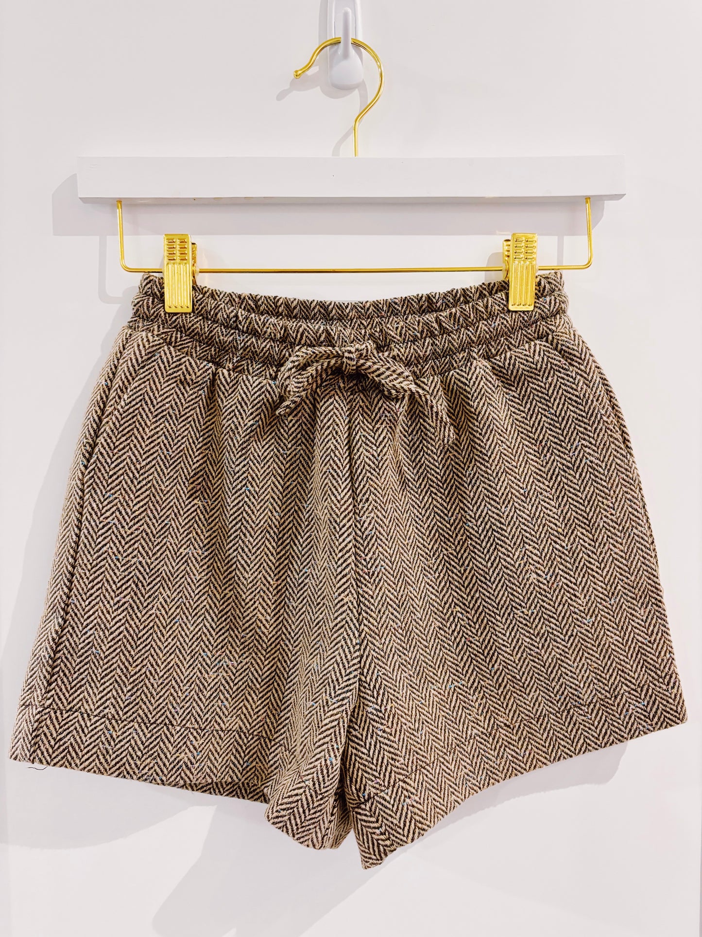 Molly Bracken Beige Woven Shorts