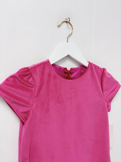 Maggie Breen Hot Pink Velvet Aline Dress