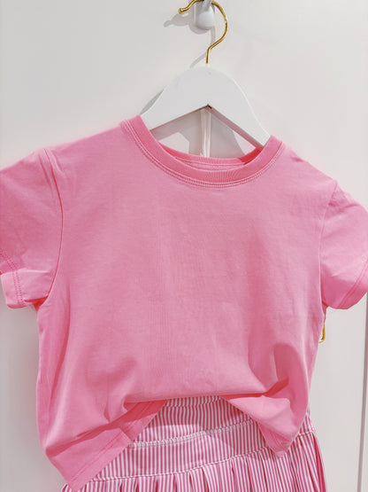 Azarhia Solid Boxy Tee- Pink