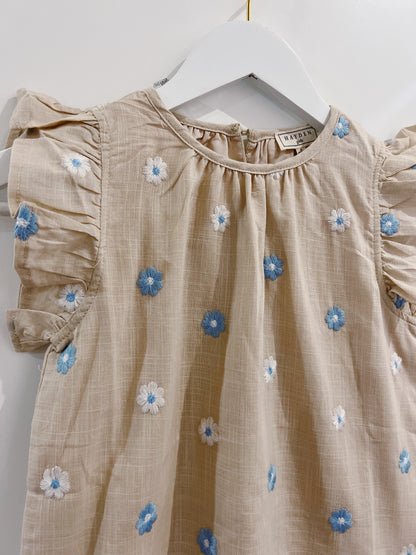 Hayden Oatmeal Floral Embroidered Tank