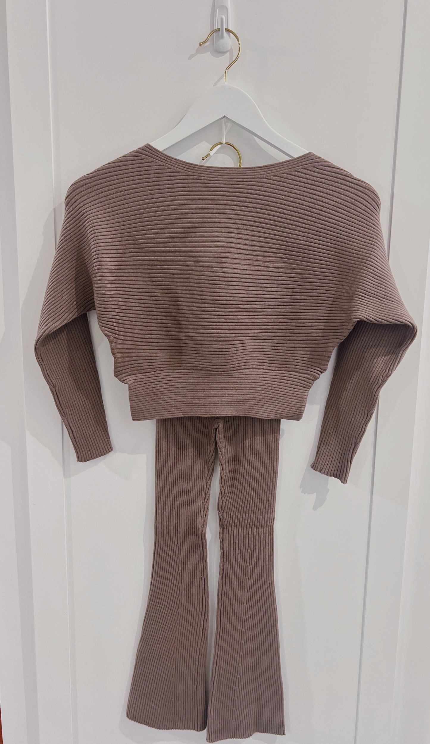 Mayoral Chocolate Ribbed Pant Set