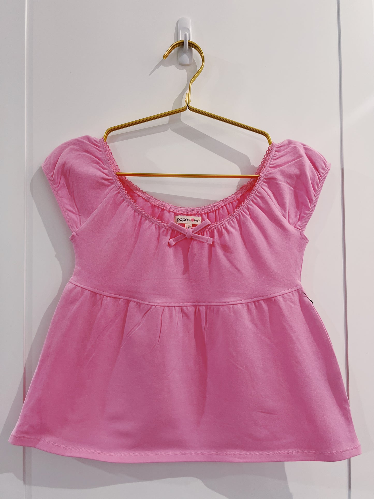 Paper Flower Bon Bon Ruched Babydoll Top