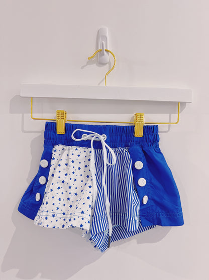 Azarhia Royal Color Block Shorts