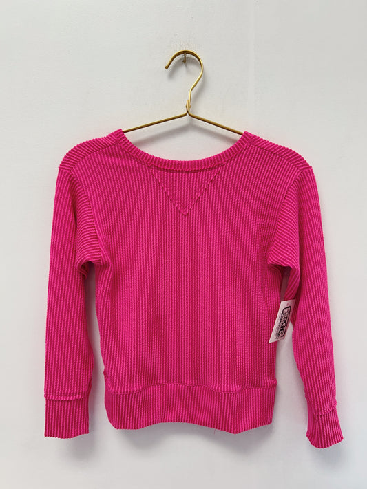Erge Magenta Rib L/S Top
