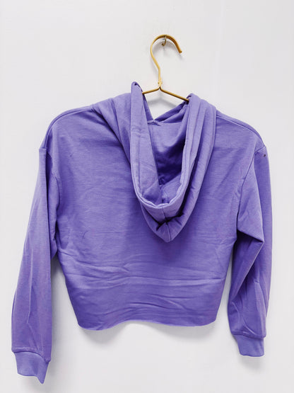 Violet Cloud Raw Edge Hoodie