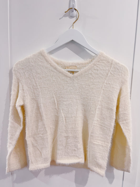 Hayden Ivory V-Neck Sweater