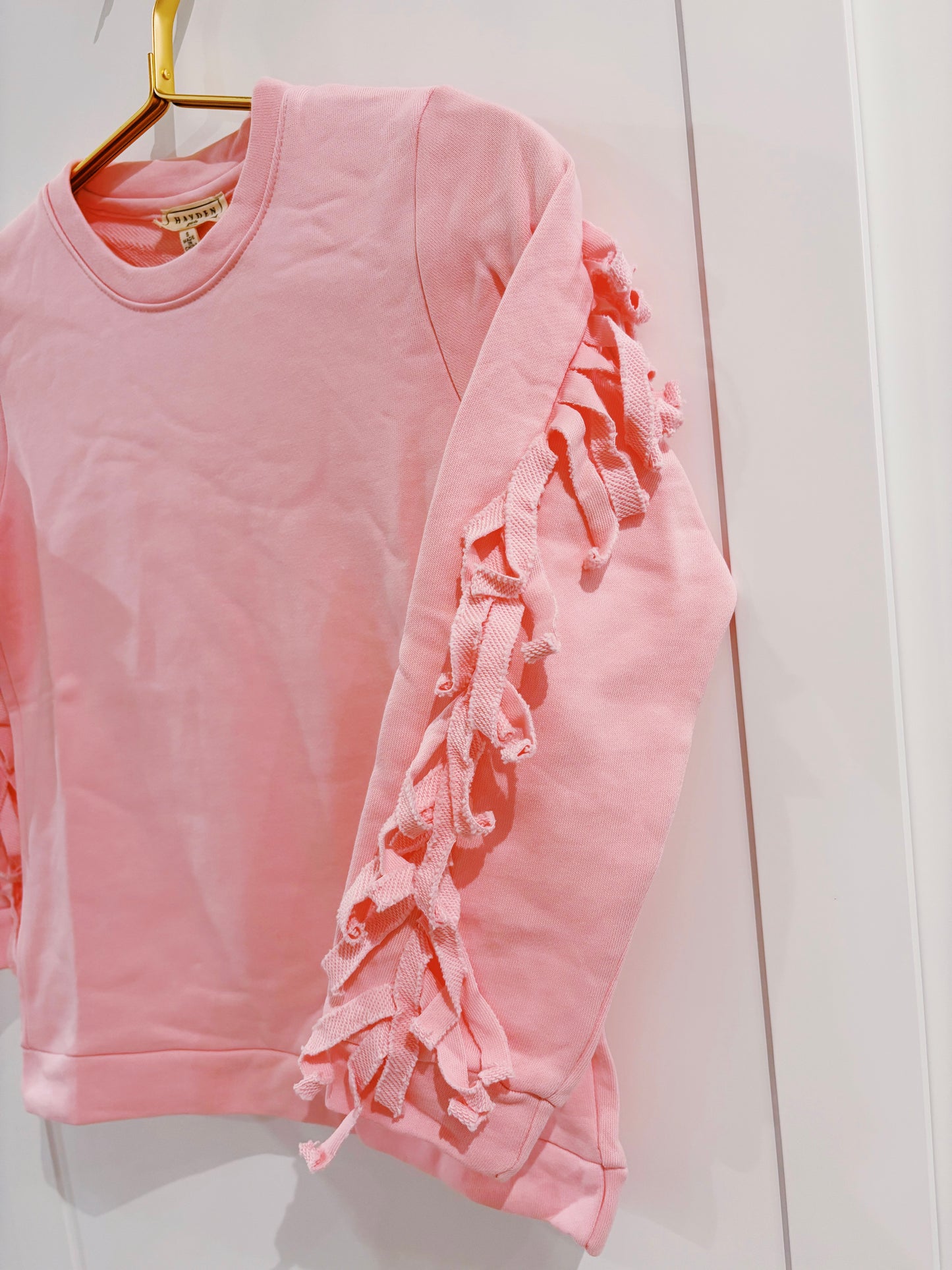 Hayden Light Pink Fringe Detail Top
