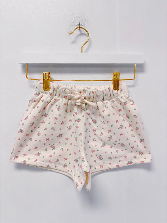 Paper Flower Gardenia Ditsy Rose Shorts