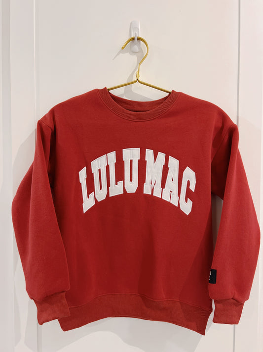 Crimson/White Lulu Mac Youth Sweatshirt