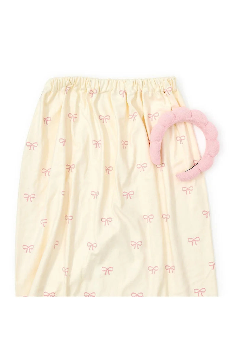Bow Headband & Towel Wrap Set