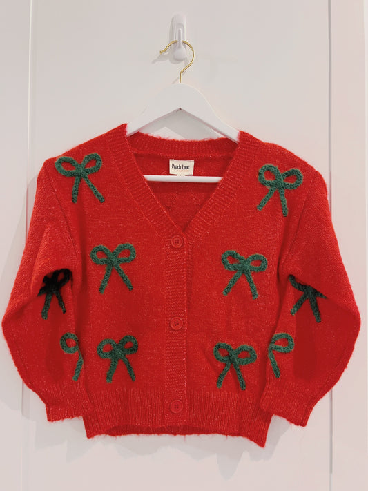 Peach Love Red Cardigan