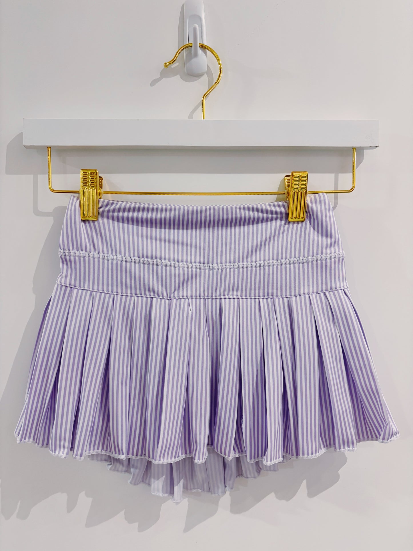 Azarhia Mini Pleated Skort- Lavender Stripe