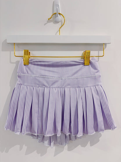 Azarhia Mini Pleated Skort- Lavender Stripe