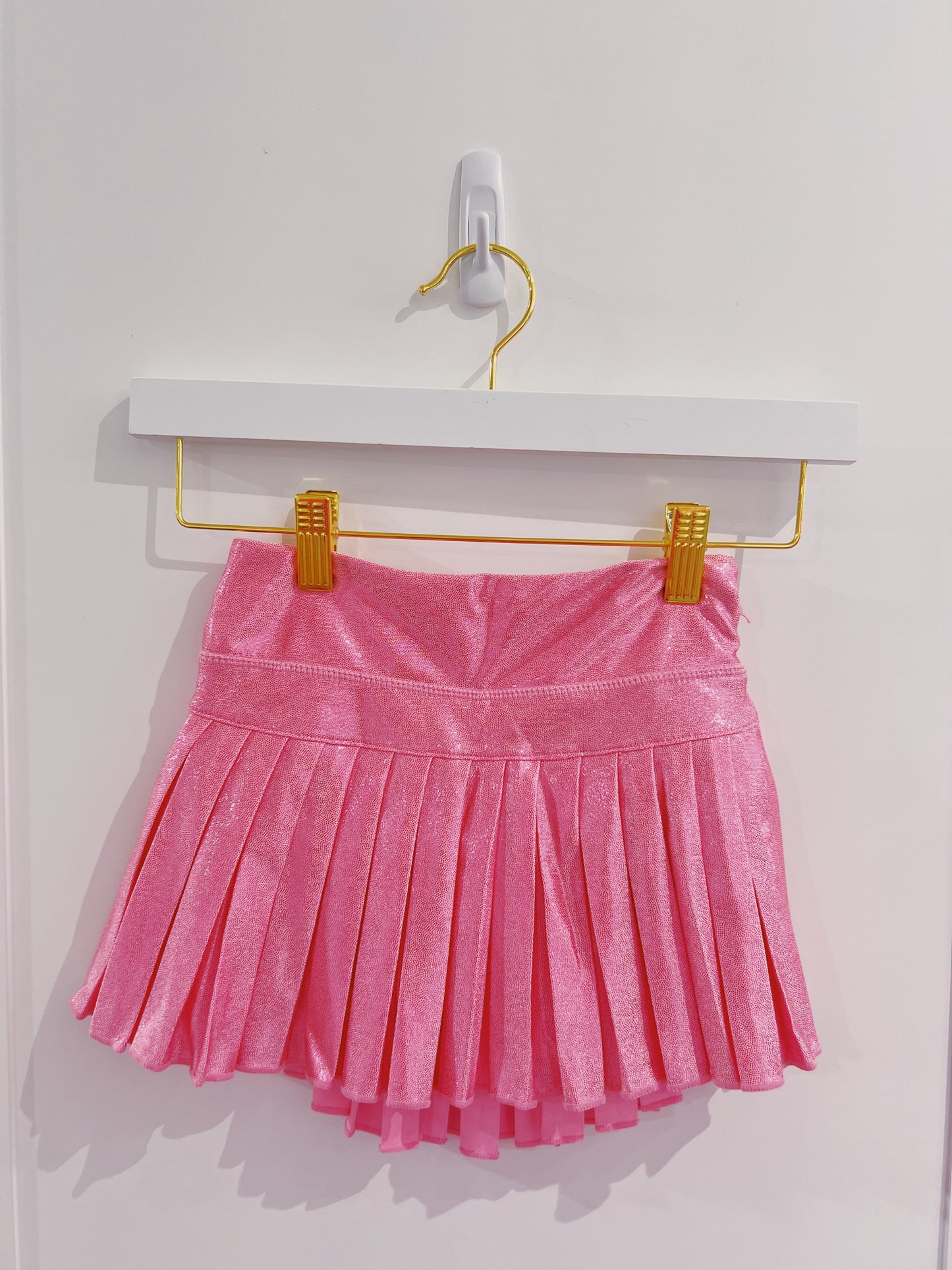 Pink Shimmer Mini Pleated Skort