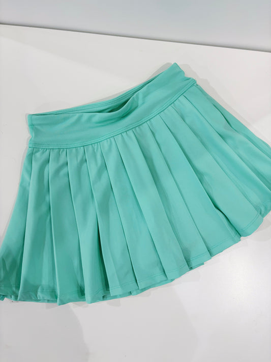 Pastel Green Pleated Everyday Skort