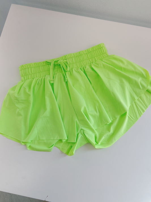 Fly Away Short- Lime Green