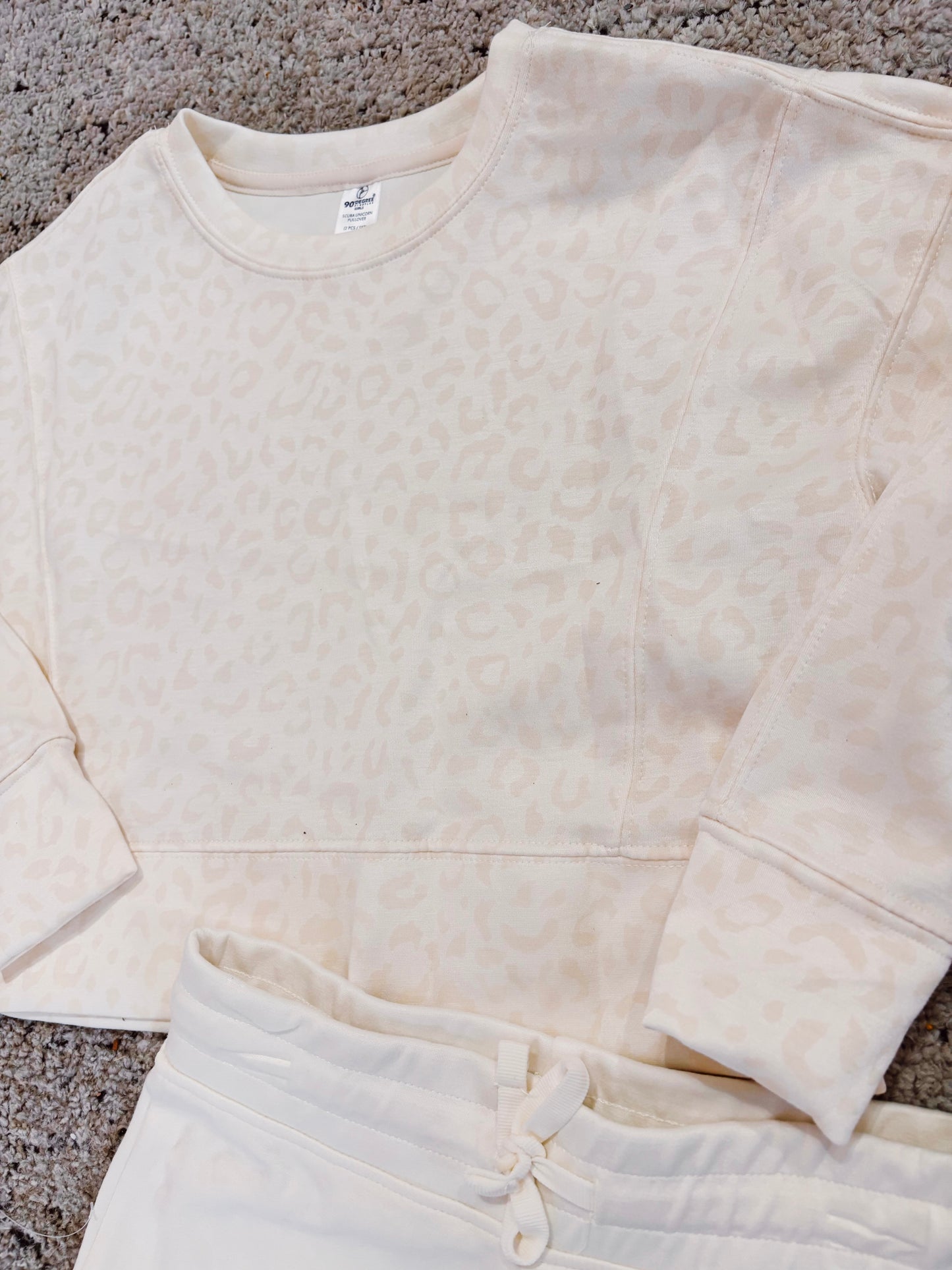 Sugar Swizzle Leopard Scuba Pullover Pant Set