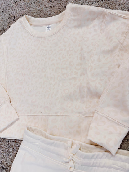 Sugar Swizzle Leopard Scuba Pullover Pant Set