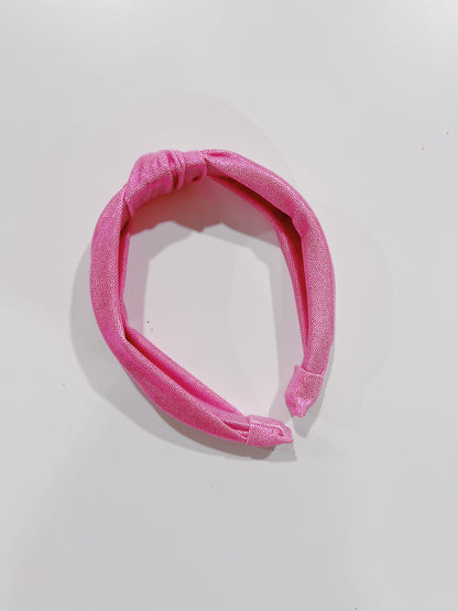 Azarhia Pink Shimmer Top Knot Headband