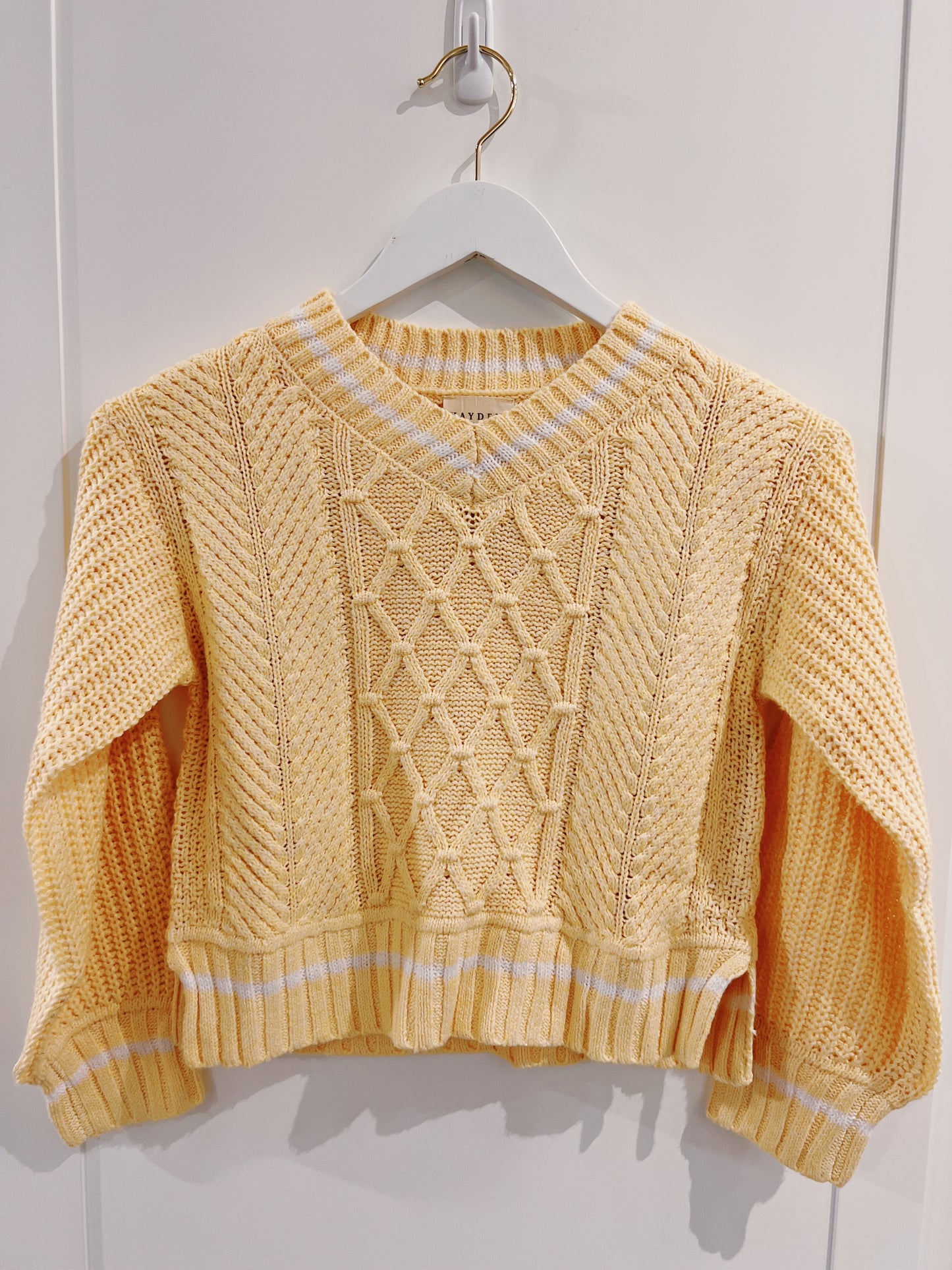 Hayden Yelow V-Neck Sweater