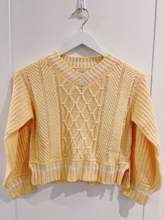 Hayden Yelow V-Neck Sweater