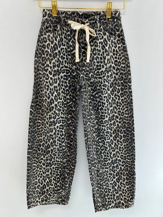 Tractr Leopard Drawstring Pant