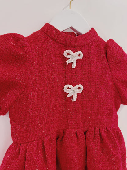 LuLu BeBe Red Tweed Dress