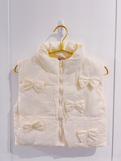 Love Daisy Cream Bow Detail Vest