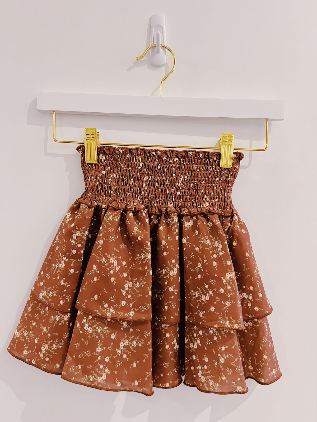 Pleat Brown Sugar Blooms Scottie Skirt