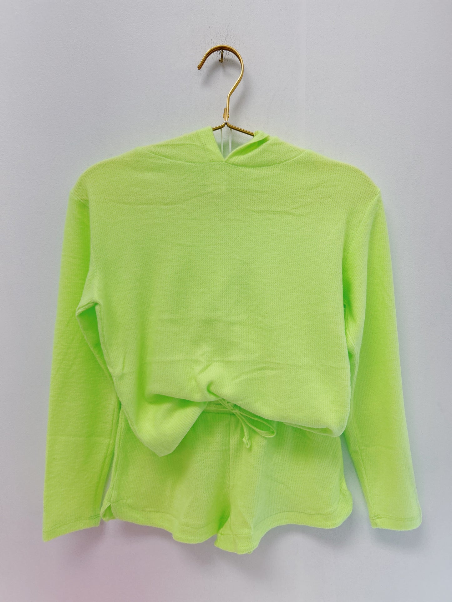 Super Soft Waffle Short Lime Green