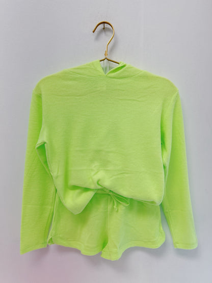 Super Soft Waffle Short Lime Green
